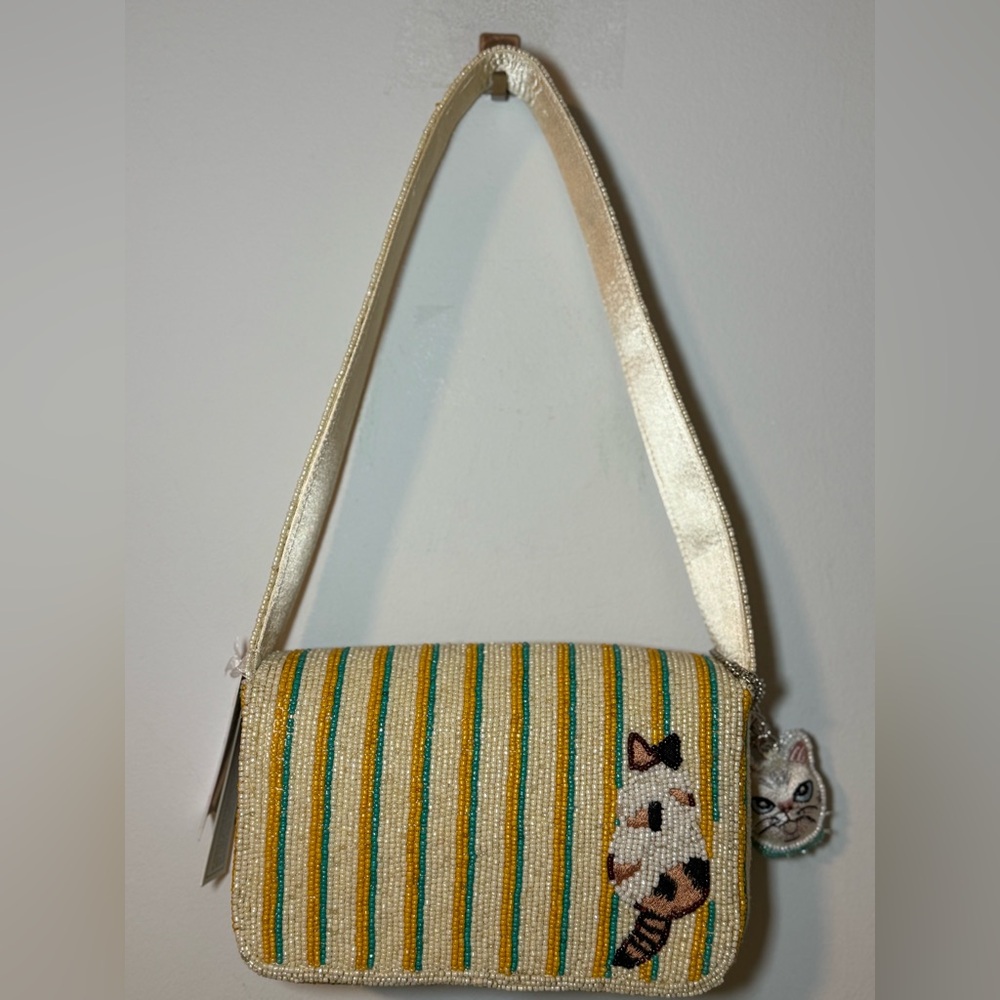 Cat Beaded Shoulder Bag - Picture 6 of 6